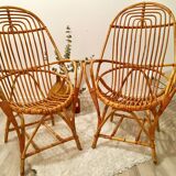 Shell vintage rattan chair