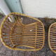 Paire de fauteuils rotin vintage