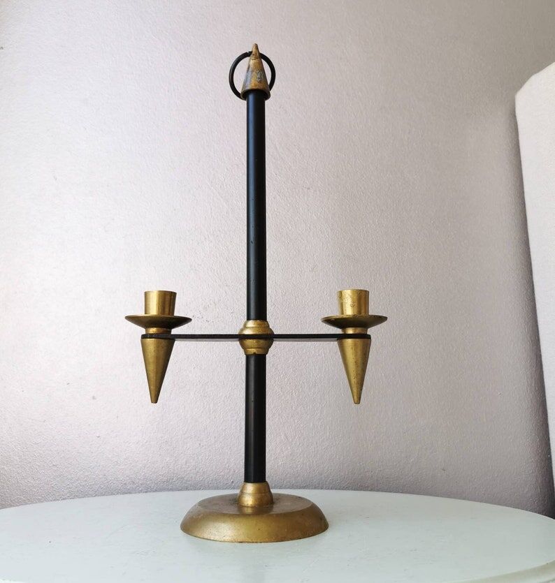 Brass chandelier, 70s