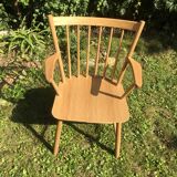 Hay oak wood armchairs