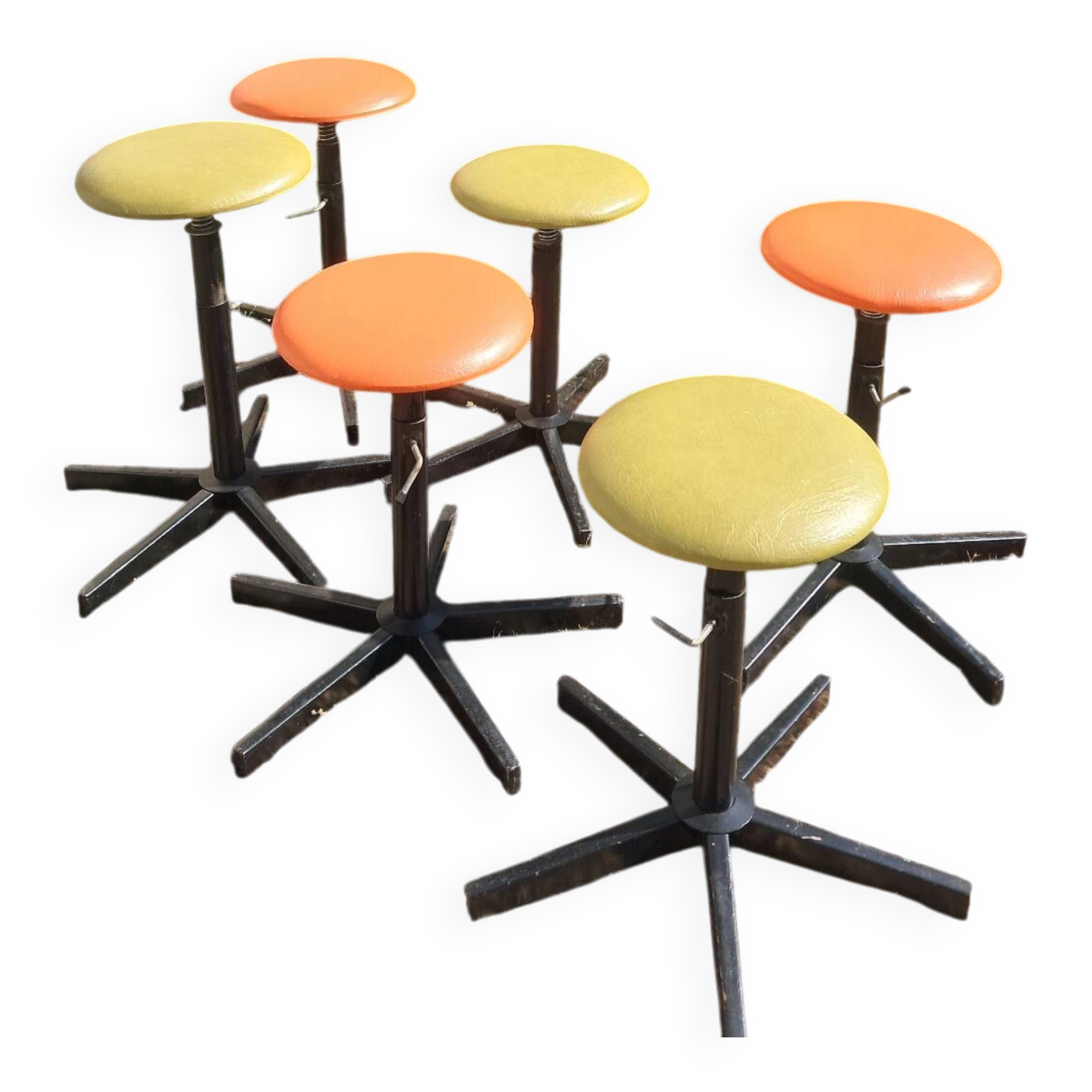 Adjustable stools from the 70s