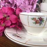 Set of 9 cups Prado Digoin and Sarreguemines