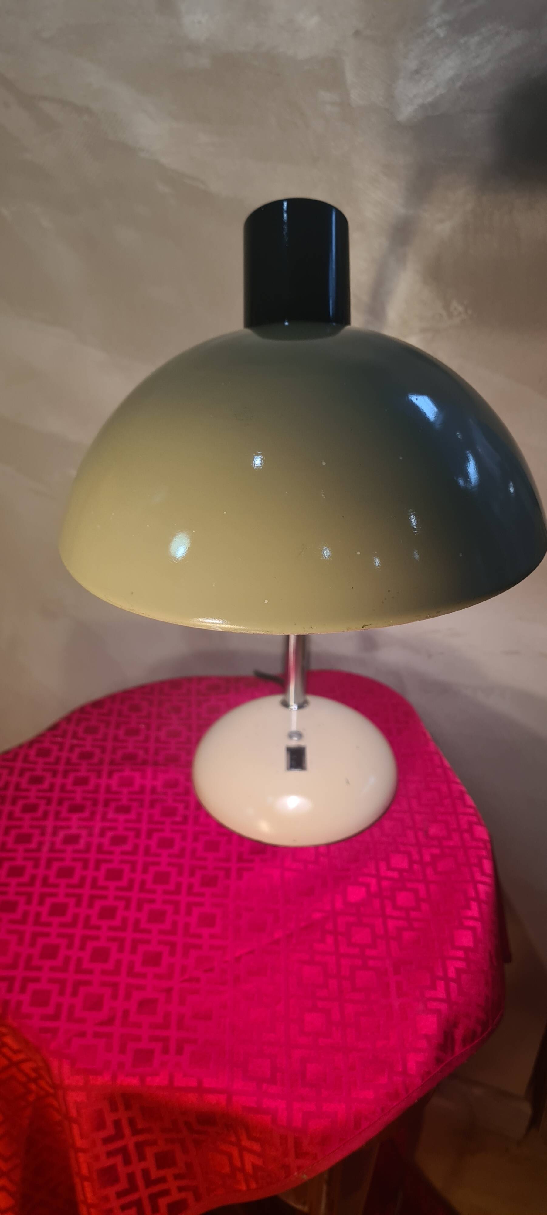 flexible desk lamp chome ok 1960 beautiful patina 50x45 very beautiful