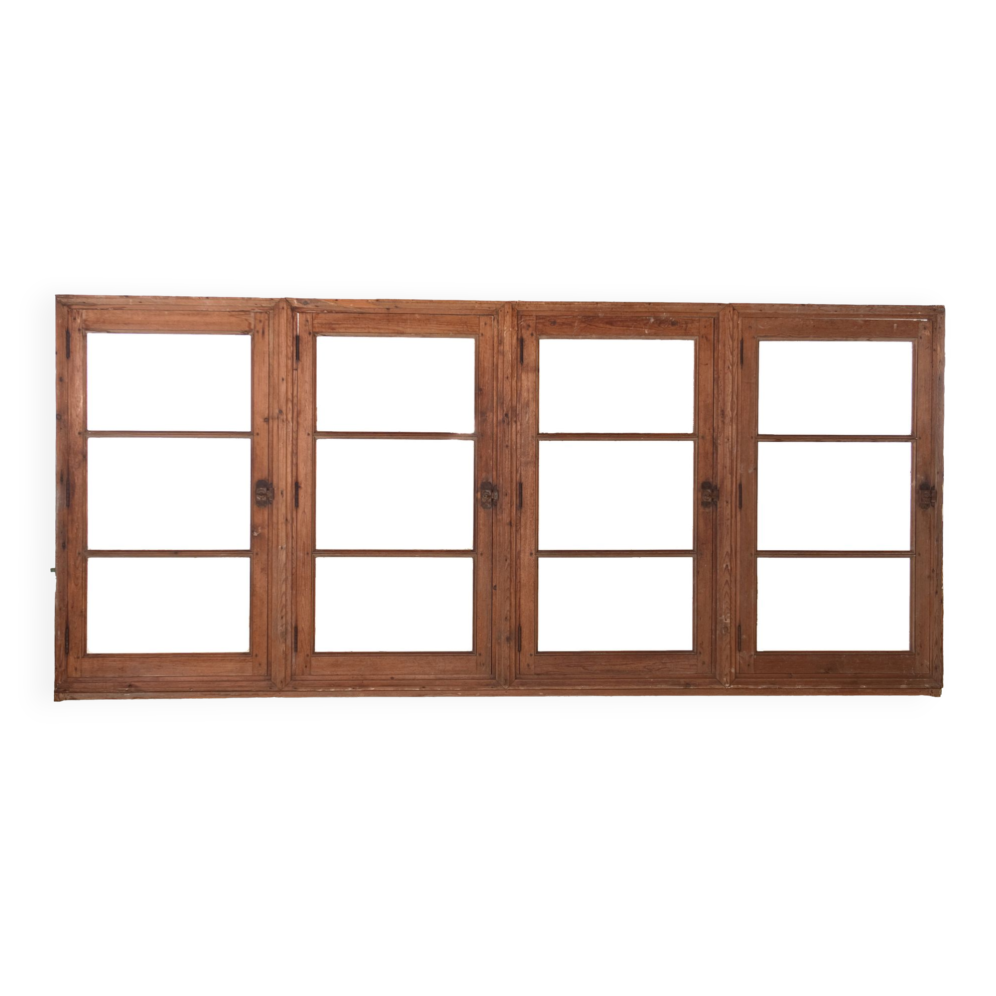 Library façade with 4 doors in fir 19th century