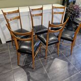 Set of 6 Italian design chairs from the 1960s