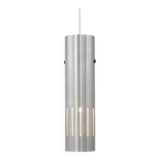 Brushed metal pendant light