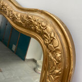 Large gilded patinated trumeau mirror