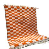 Orangka checkered rug 170x125cm
