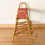 Vintage rattan end table