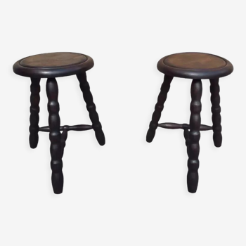 Pair of tripod stools