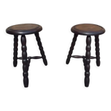 Pair of tripod stools