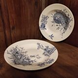 French vintage soup plate, R. Lafitte, Terre de Fer, Salins