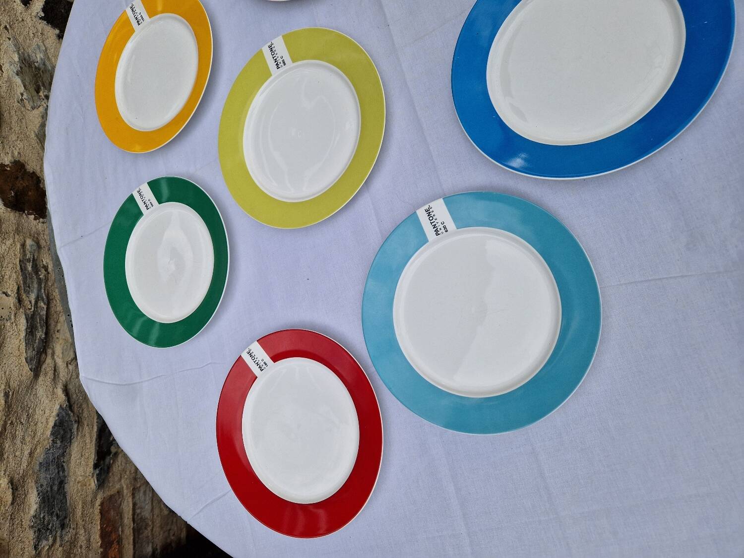 Set of 8 Pantone Dessert Plates by Luca Trazzi for Serax