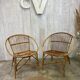 Pair of rattan armchairs