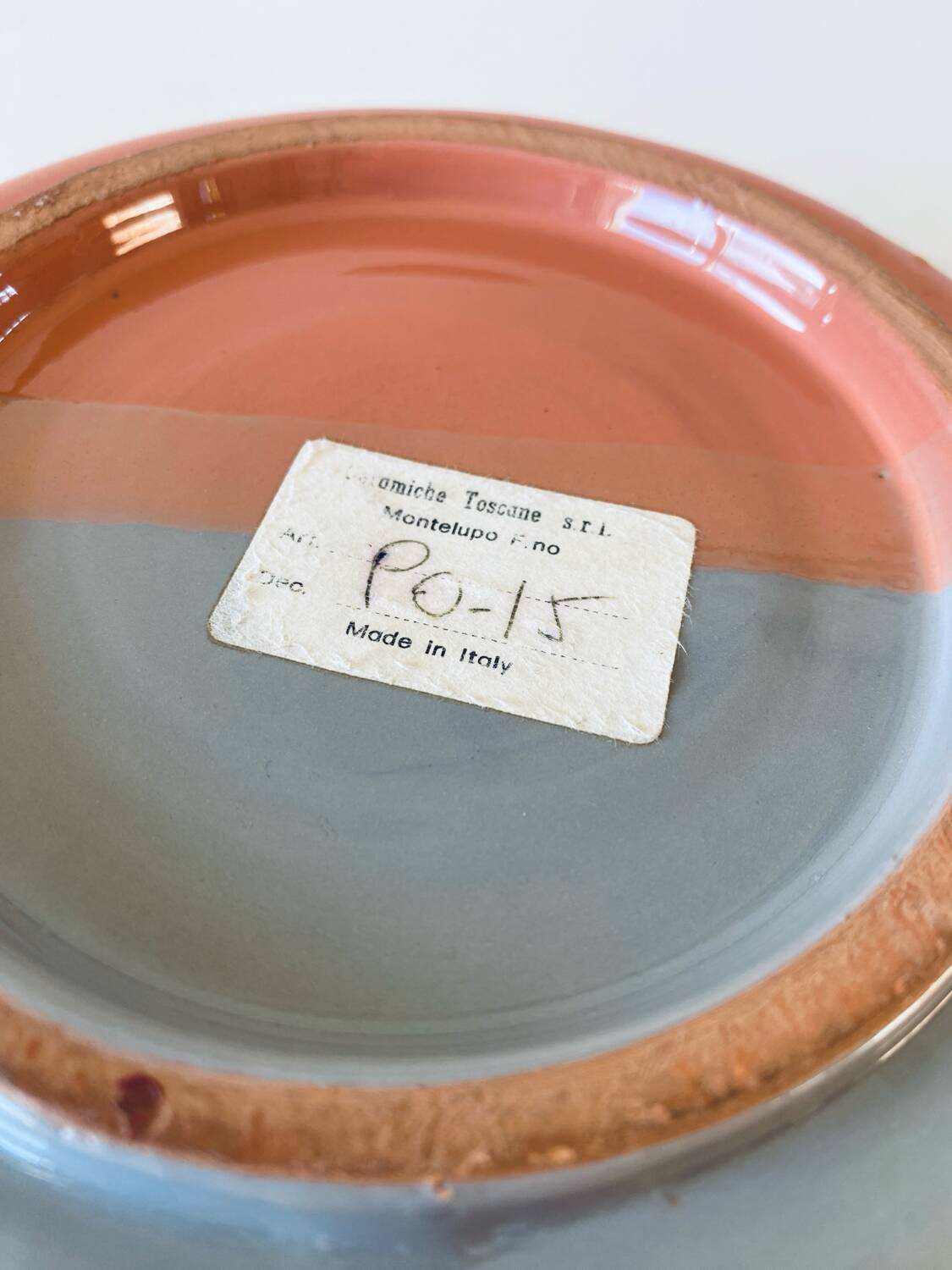 pocket, ceramic ashtray from Tuscany