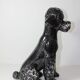 Grande sculpture de caniche noir kitsch vintage