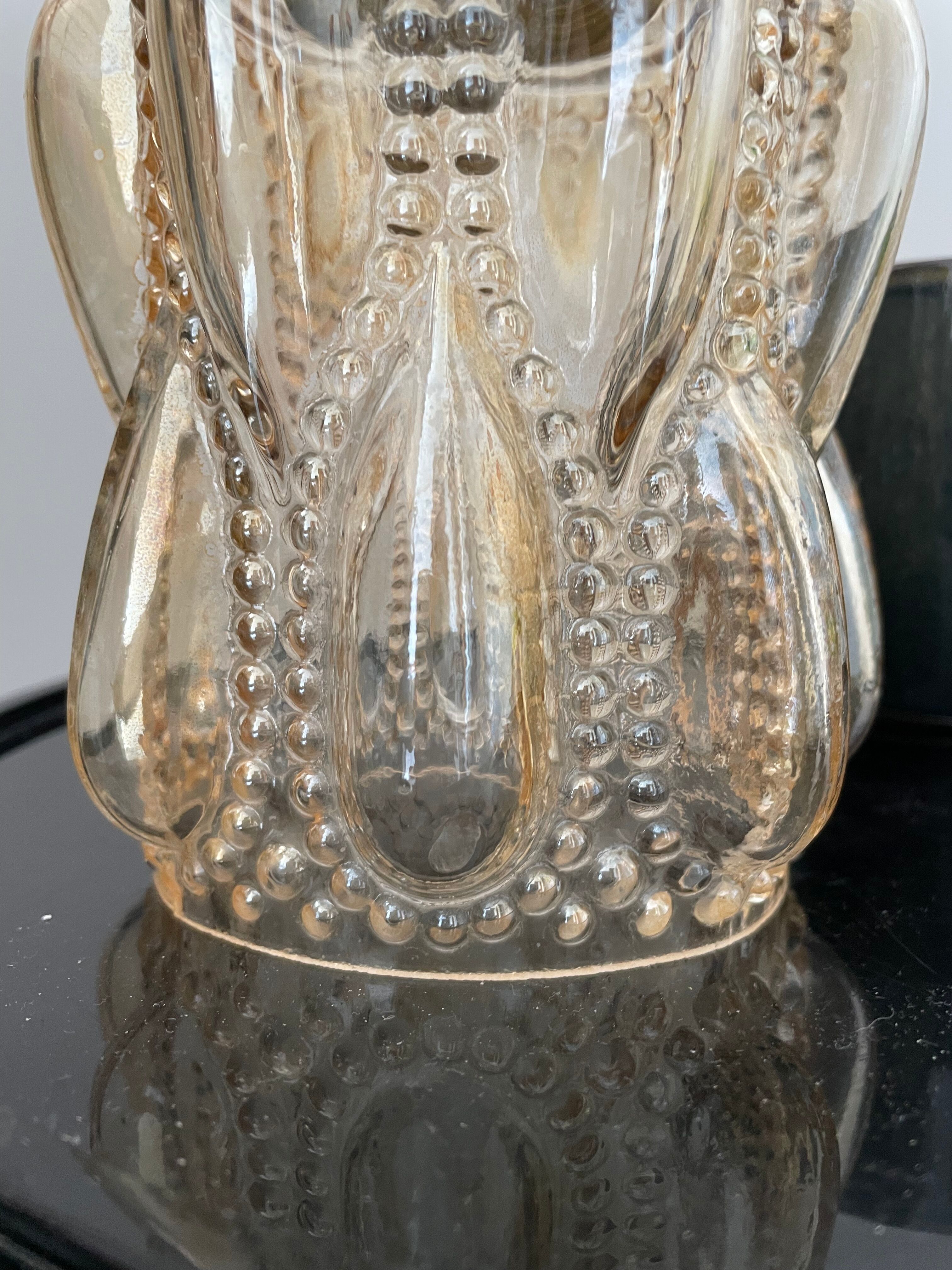 Vintage amber glass walker