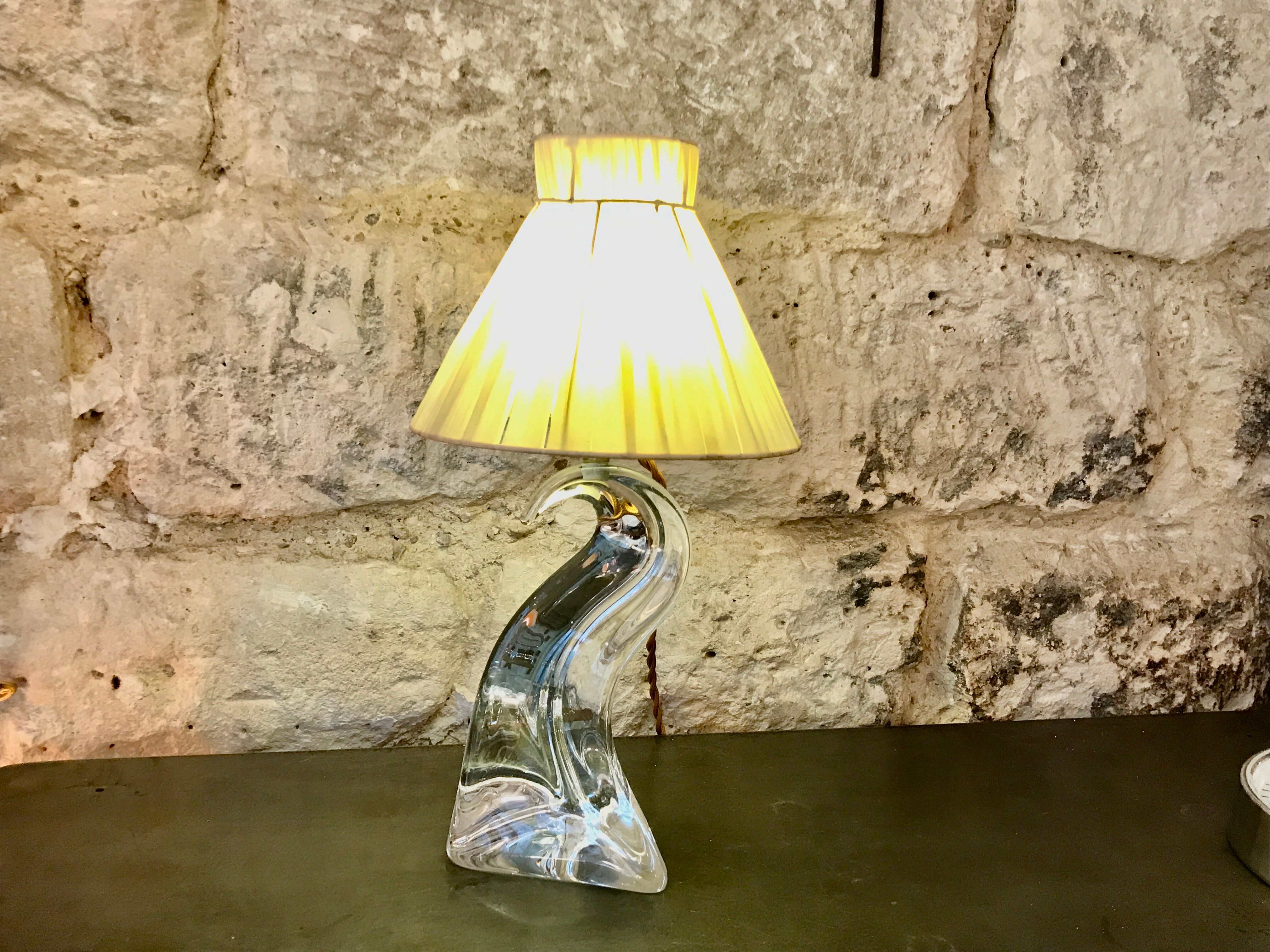 Crystal lamp of saint louis old - 1940