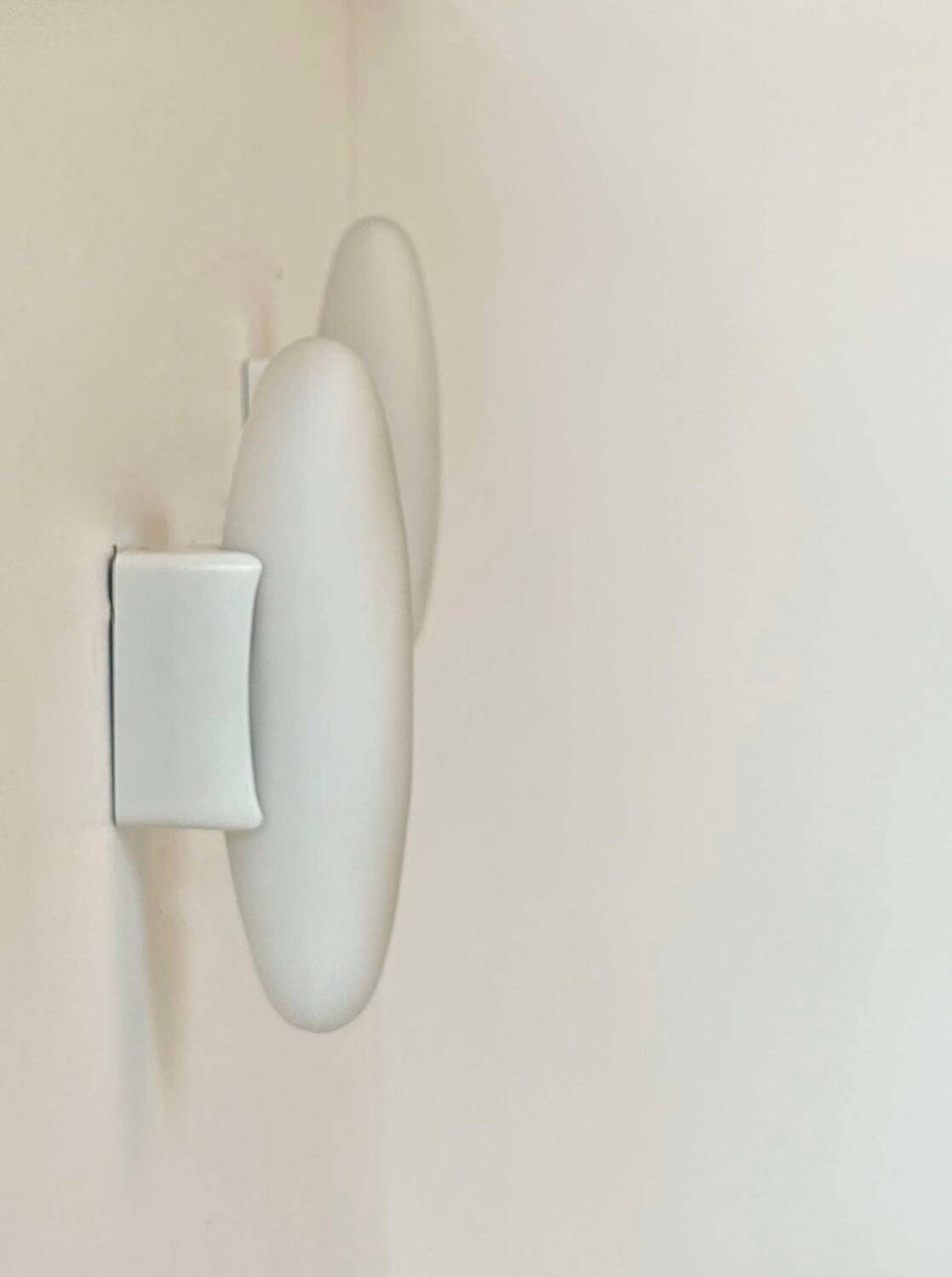 Pair of vintage opaline wall lights, France 1980