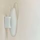 Pair of vintage opaline wall lights, France 1980