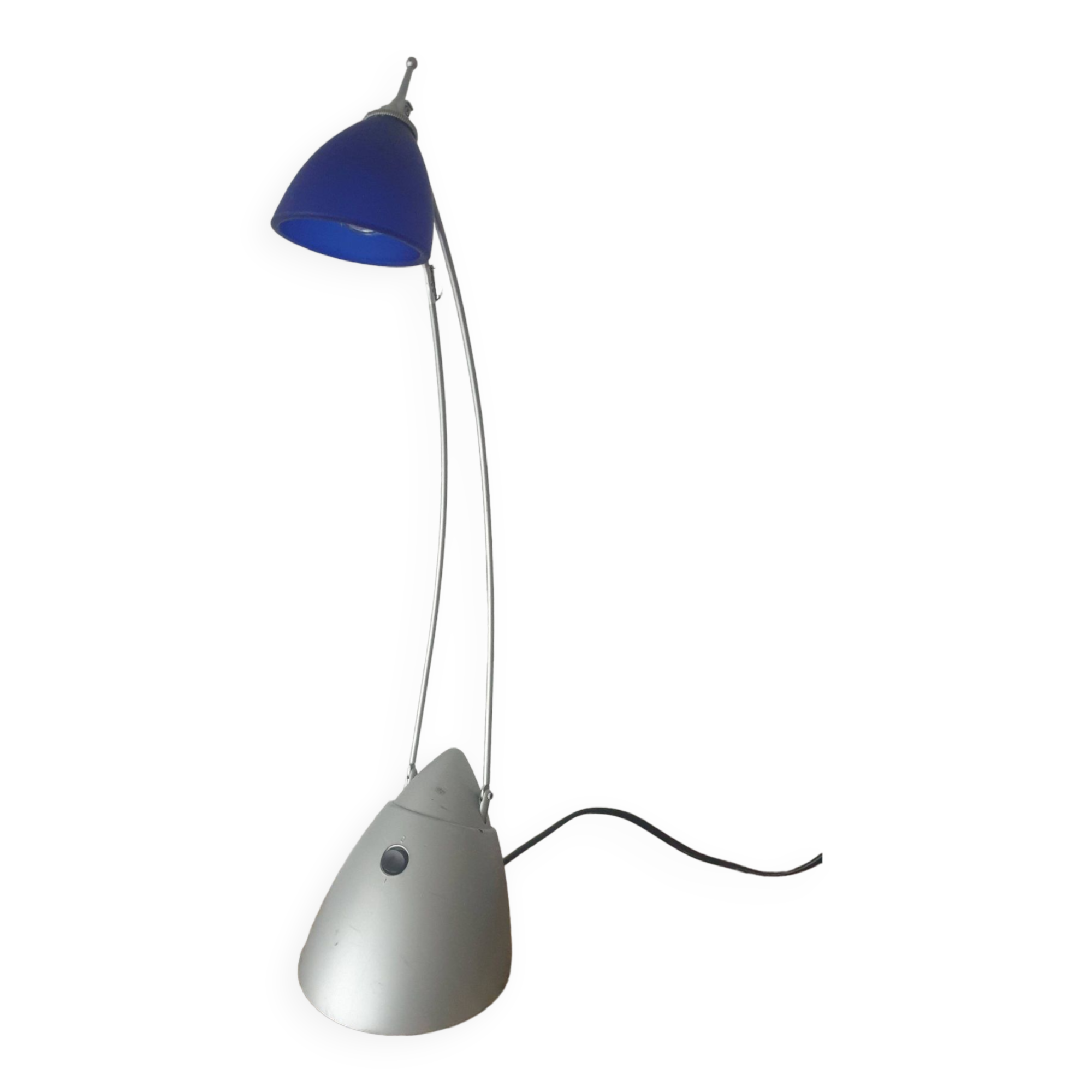 Corolla articulated reading light in blue glass