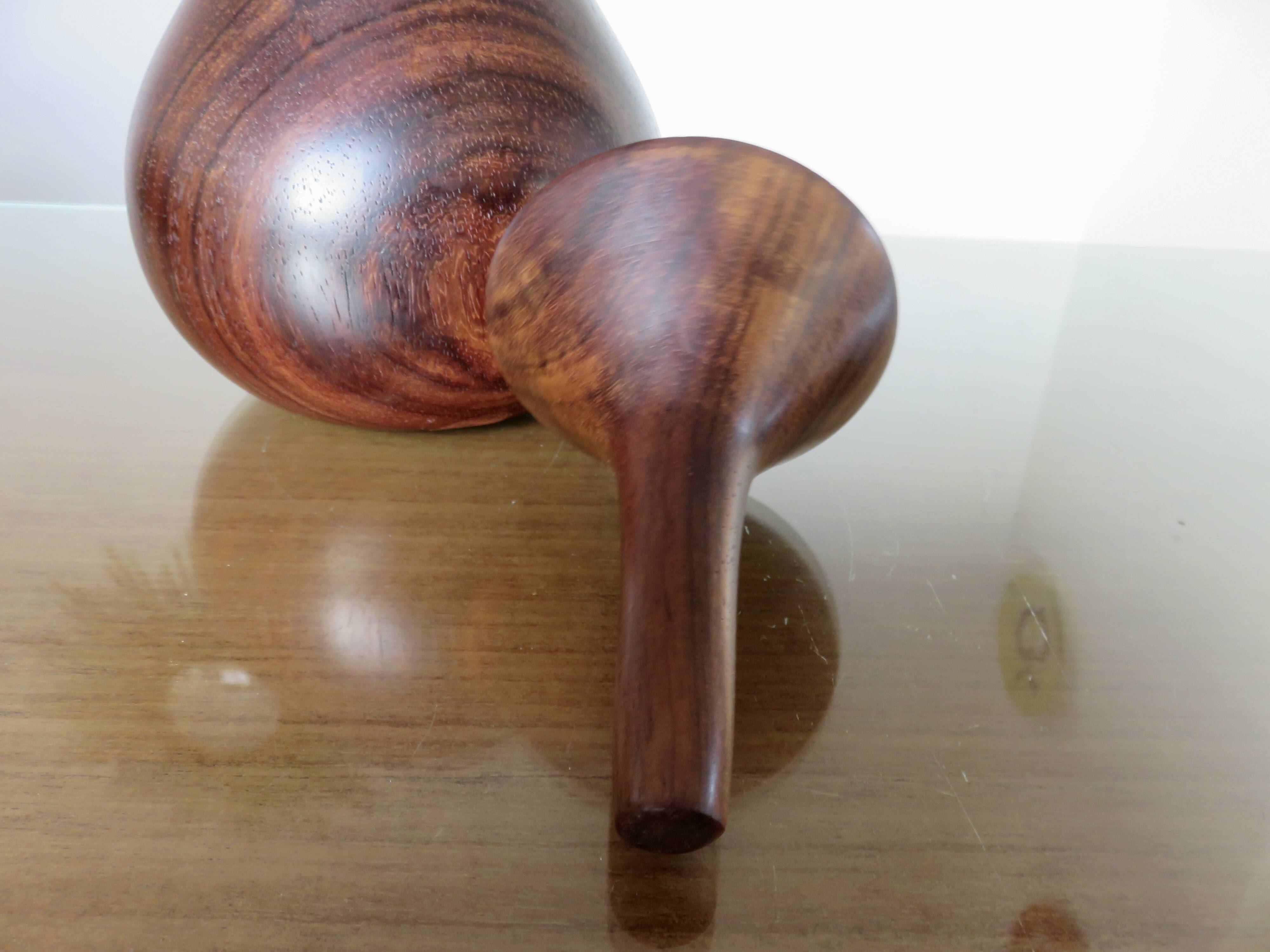 Scandinavian rosewood box, free form, 60s-70s