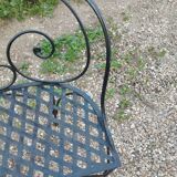 Banc de jardin en fer ancien