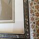 Ornithological painting, marquetry frame