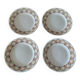 Flat plates set of four HBC Choisy le Roi Elianne decor