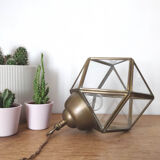 Lampe polygone laiton à poser