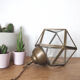 Brass polygon lamp