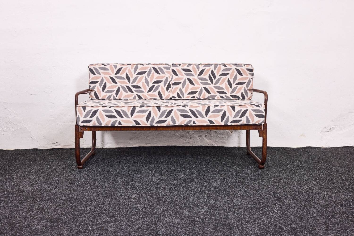 Canapé Bauhaus en acier tubulaire peint à la main par Franz Singer, années 1920 - Metz & Co