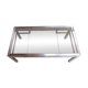 Structure table basse acier brossé sans vitres - années 70