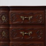 French 18th Century hand crafted oak chest of drawers in Louis XV style