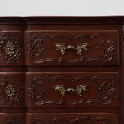 French 18th Century hand crafted oak chest of drawers in Louis XV style