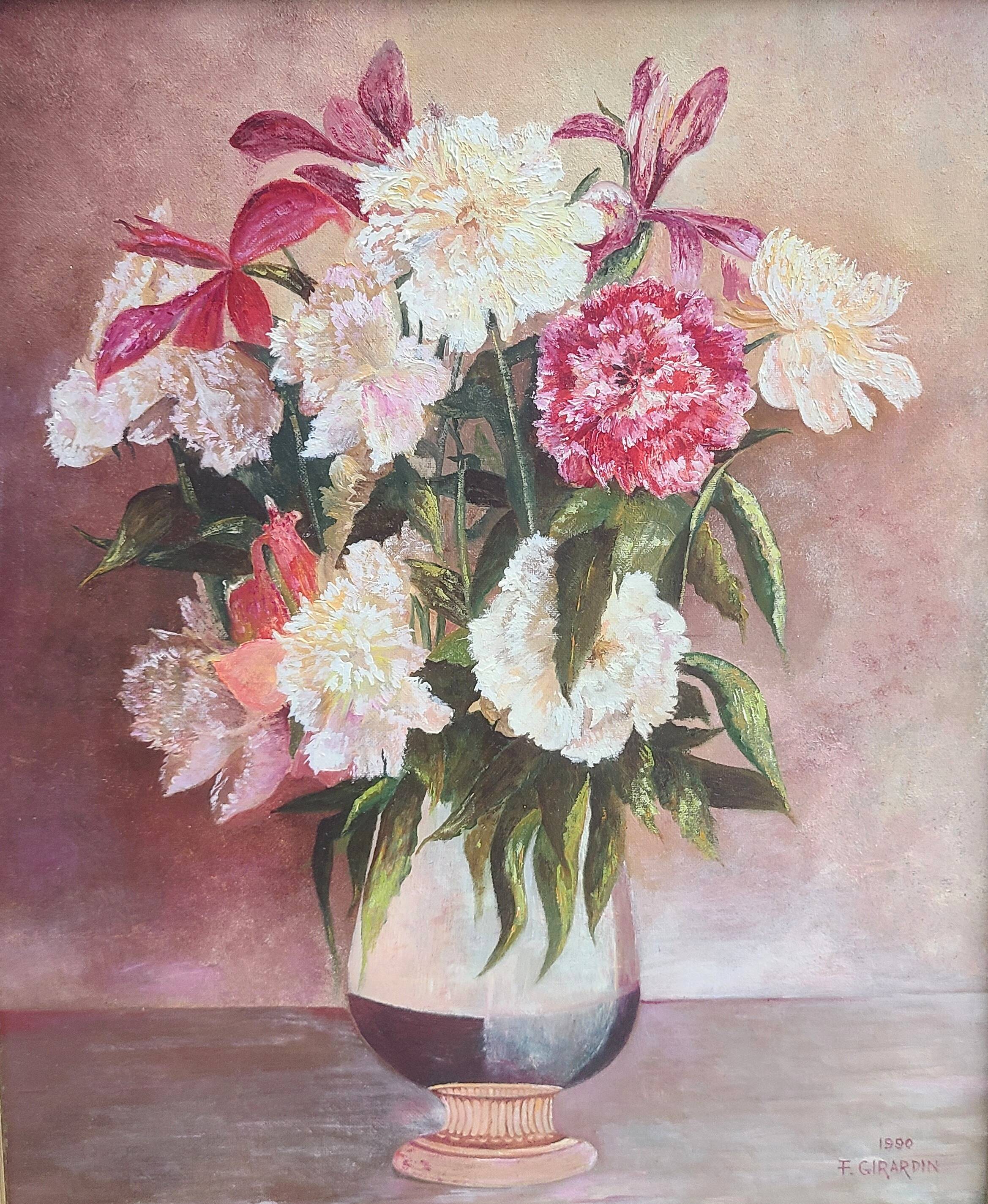 Still life with a bouquet of flowers.