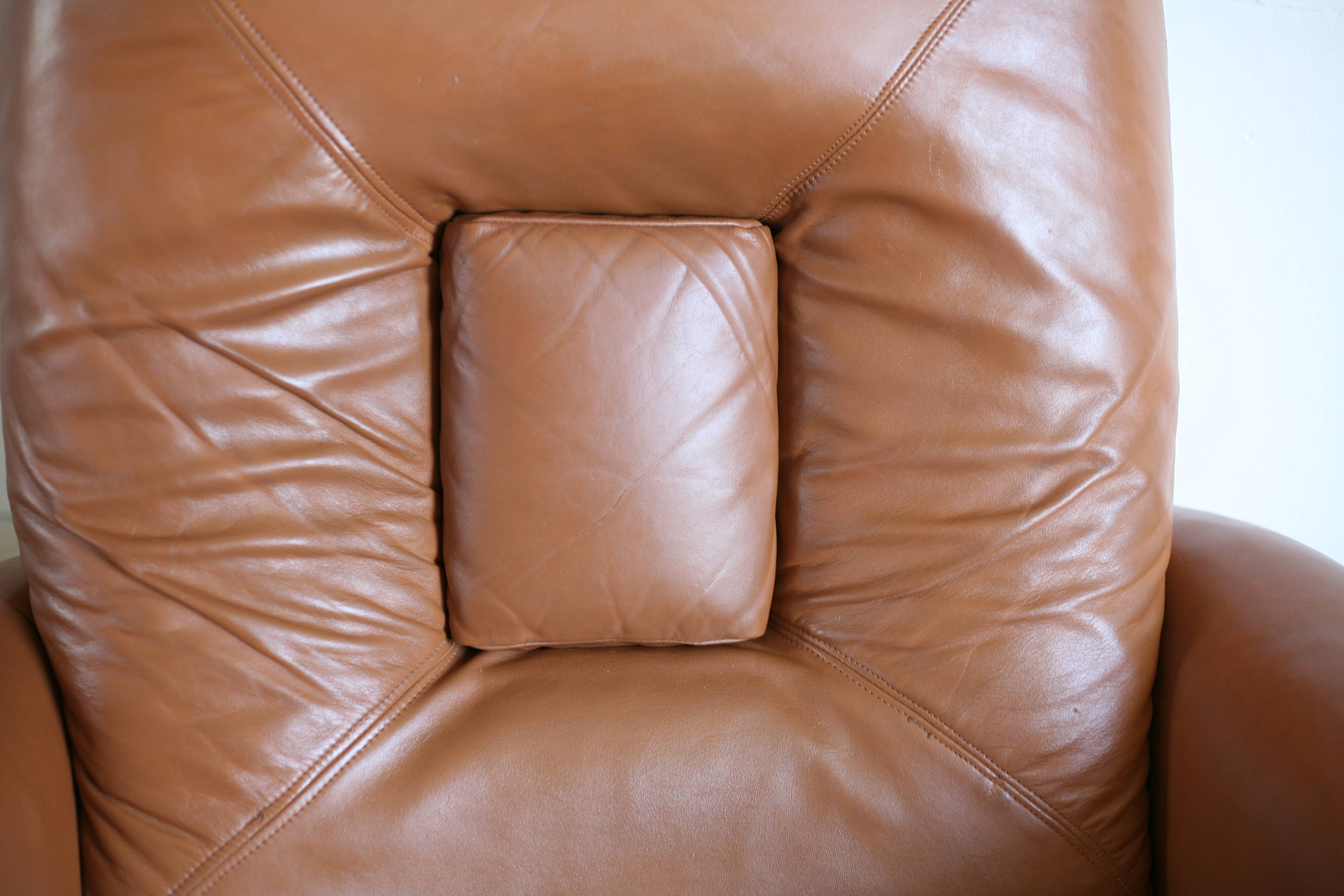 "Space age" armchair, 1970s, leather.