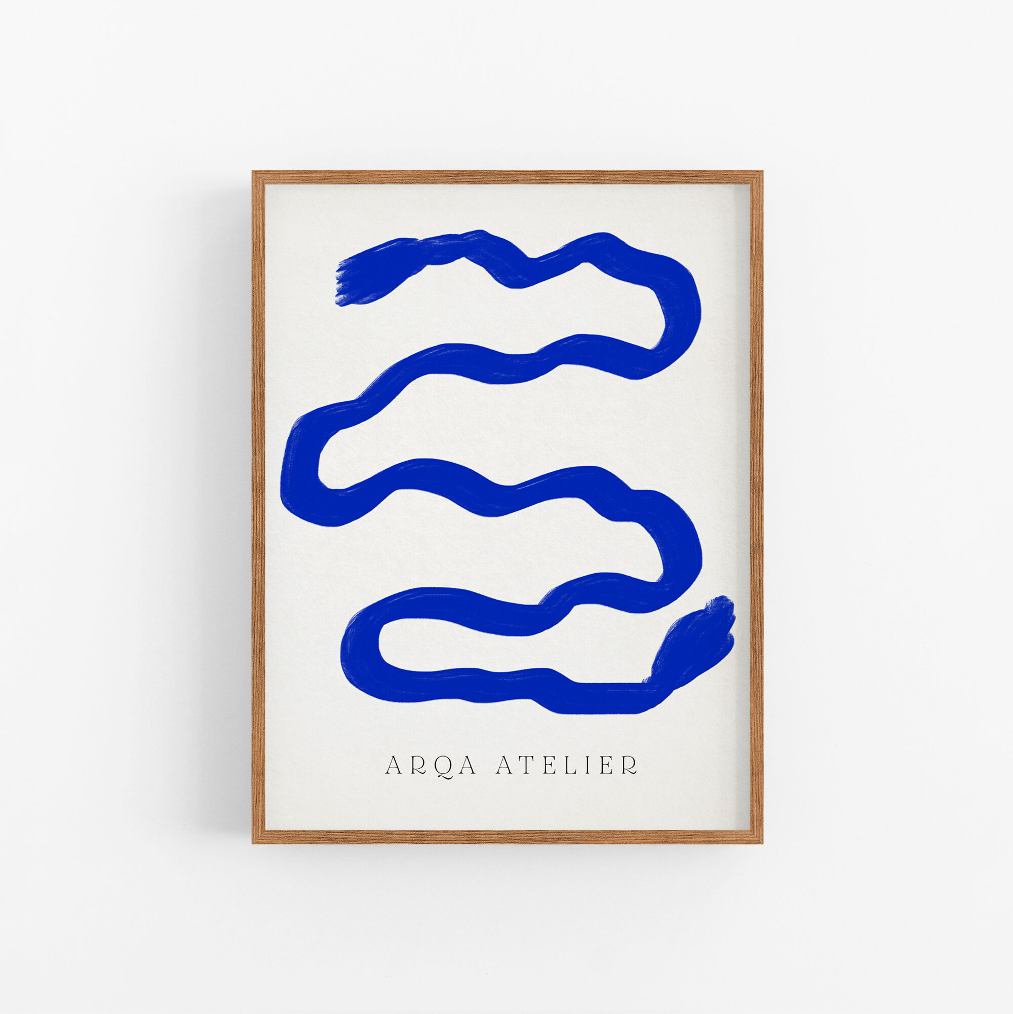 Blue tassels giclee print, 50x70cm