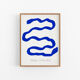 Blue tassels giclee print, 50x70cm