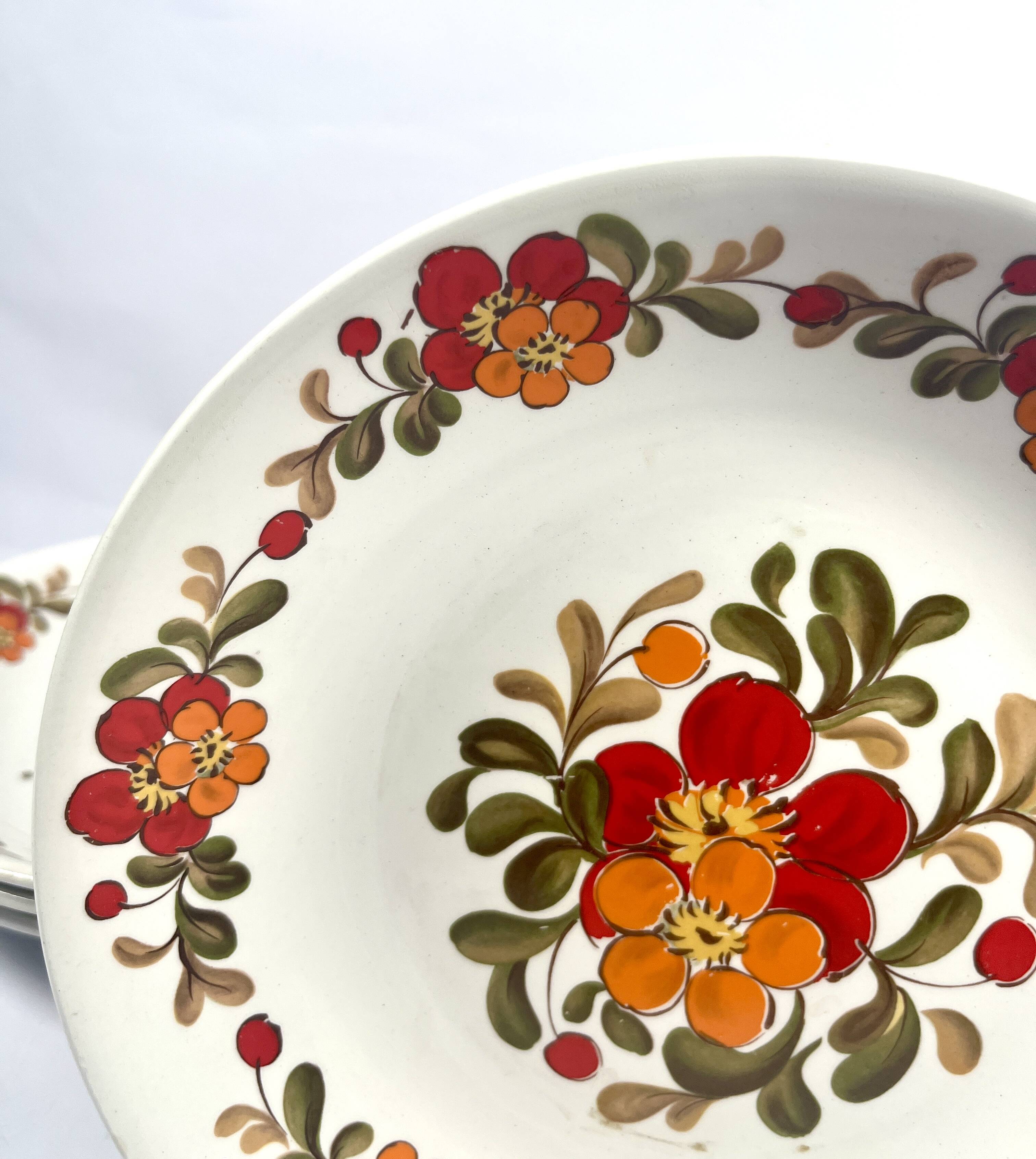 Deep earthenware plates - Moulin des loups - Orchie
