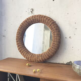 Miroir osier rond 59 cm