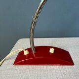 Flexible desk lamp vintage space age red