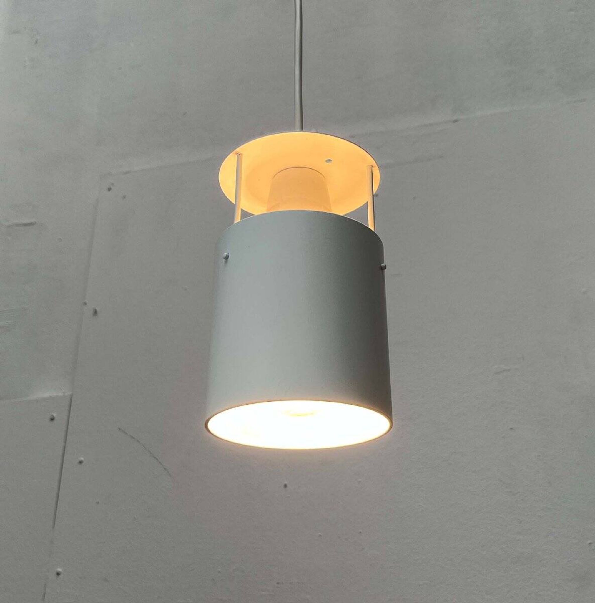 Fyrtønden pendant lamp, minimalist Danish modern mid-century by Asger Bay Christiansen for Lys, 1960s.