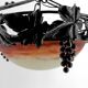 Wrought iron and glass paste chandelier, Art Deco, Muller Freres, Circa 1920