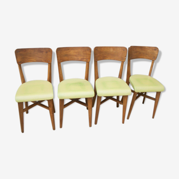 Series of 4 vintage chairs