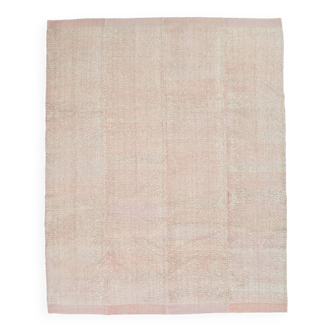 9x11 Pale Pink Large Kilim Rug, 265x329Cm