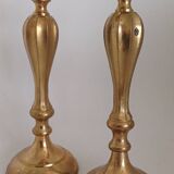 2 bougeoirs en laiton