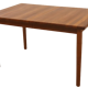 Vintage mid century modern KS Denmark rectangular teak extendable dining table 'Marbjerg'