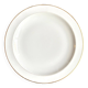 Round dish A. Vignaud in white and gold Limoges porcelain