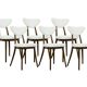 Chaises de salle à manger vintage n° 124 par H & J Kurmanowicz, Pologne, années 1950, ensemble de 6.